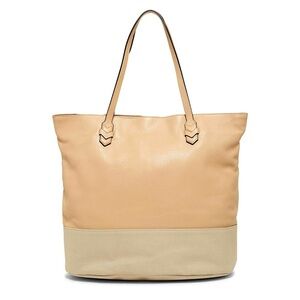 Rebecca Minkoff Mansfield Large Leather Canvas Tote Bag